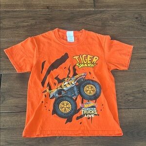 Orange Monster Truck Graphic T-Shirt